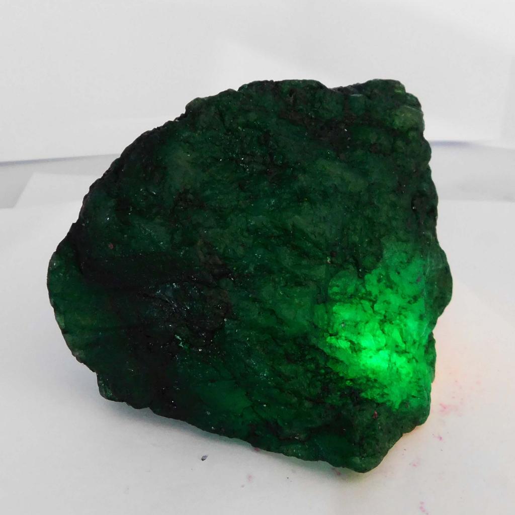 1035 Ct Natural Green Emerald Huge Rough Earth Mined CERTIFIED Loose Gemstone AZ-180