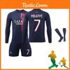 2324 Paris Heim Langarm Fußballtrikot 7 Mbappe 10 Li Gangren 9 Ramos Polyesterfasergewebe