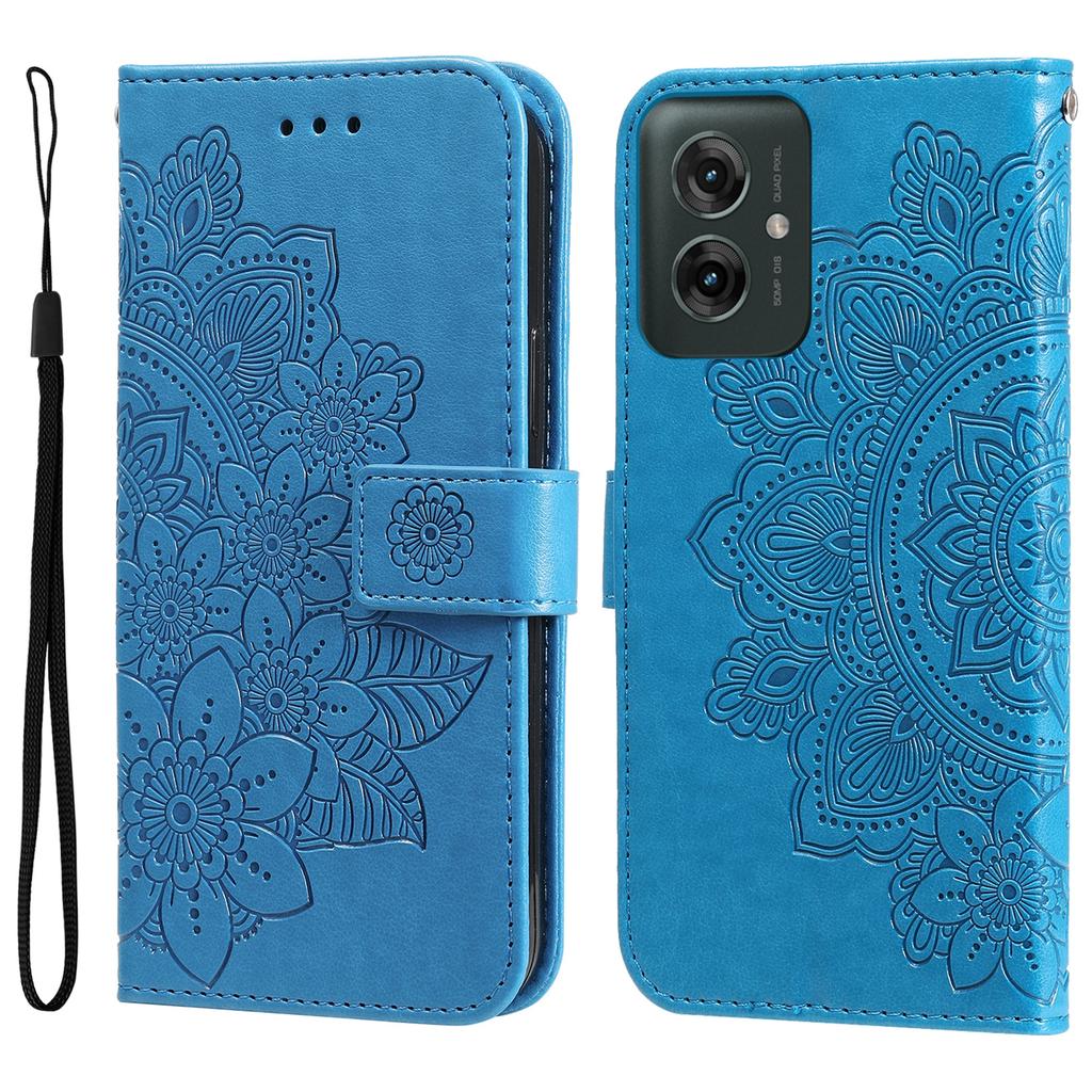 For Motorola Moto G55 5G Case Floral Pattern PU Leather Wallet Stand Phone Cover