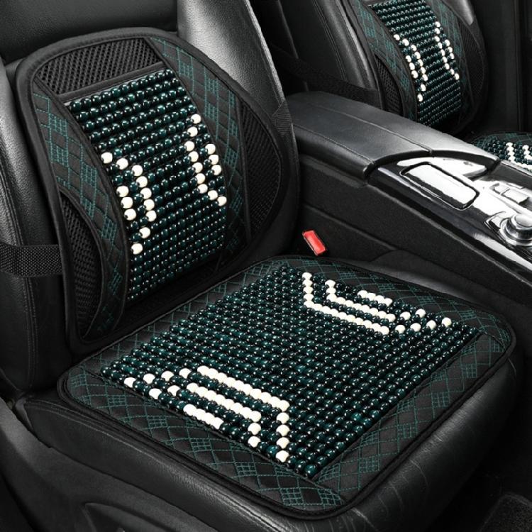 Cooling Seat Pad Back Cushion Car Accessory Ventilated Beaded Seat Cover Vehicle Chair Lumbar Back Brace Support Cushion