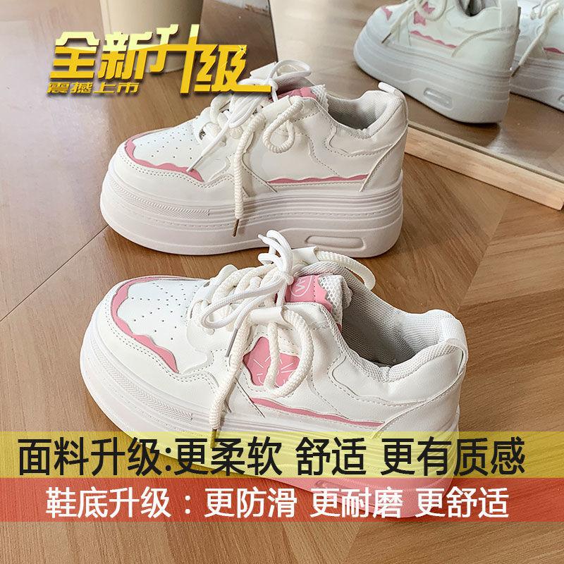 

Niche platform sports little white shoes women s ins2025 spring new versatile small height increase muffin board shoes 40
