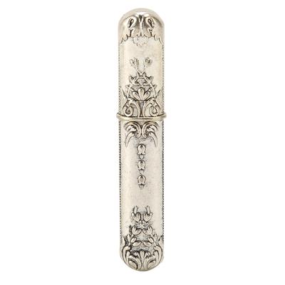 Nähnadelbehälter Vintage Tragbarer Metall Sticknadelhalter für Handnähnadeln Silber