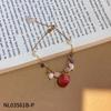 Handmade Floral Pearl Bracelet Women With Freshwater 18K Gold Plated Alloy Sweet Elegant Jewelry Accessory