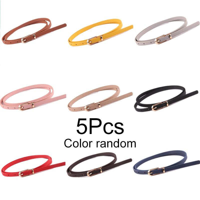 1Pc Solid Color Ladies Skirt Skinny Leather Thin Women Fashion Dress Waist Belt