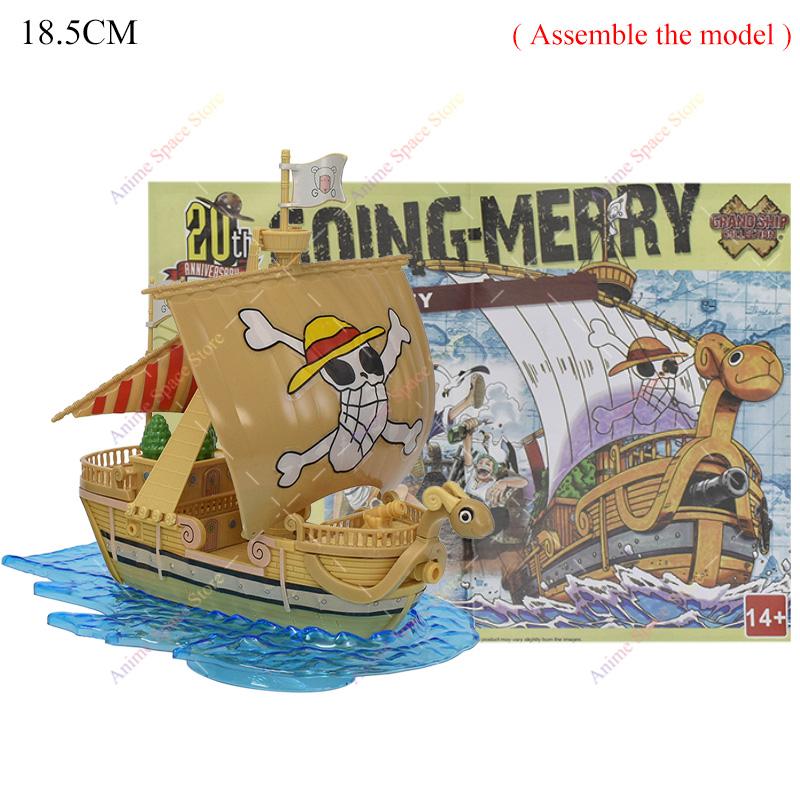 Anime One Piece Figure Luffy Thousand Sunny Going Merry Boat Pirate Ship Figurine Toys Action Figures Shanks Diy Assembly Model