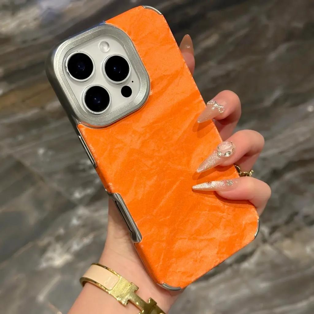 Luxury Leather Cortex Phone Cases For iPhone 11 12 13 14 15 16 Pro Max Plus Soft Silicone Shockproof Bumper Cases Cover