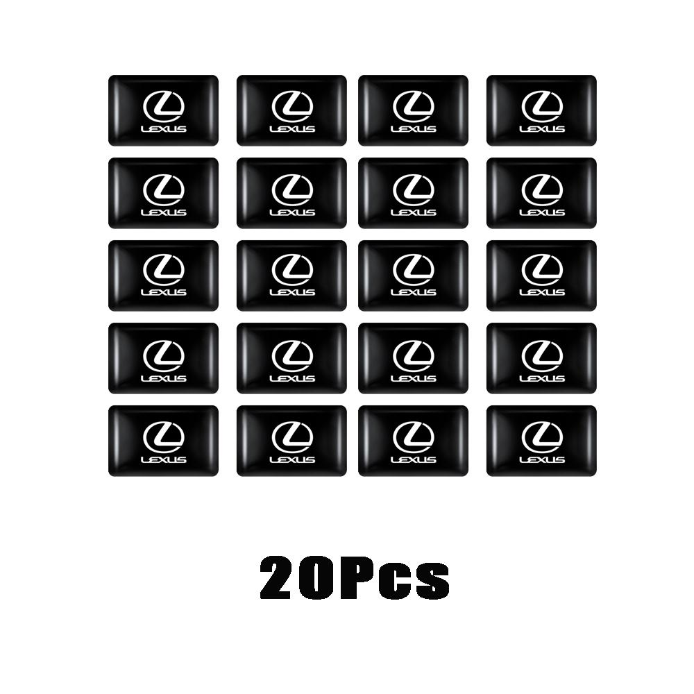 crwxnp1 10/20/50Pcs Car 3D Epoxy Steering Wheel Dashboard Decor Badge Interior Sticker For Lexus LS LC IS350 ES300h ES300 IS250 GS350 RX