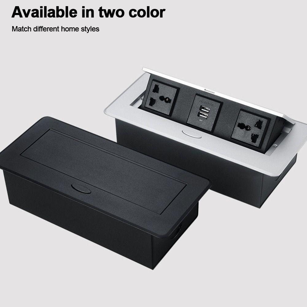 Metal Panel Desktop Plug-In Adapter Embedded Hidden Table Socket Bounce Socket  Multimedia Desktop