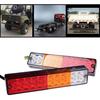 20-LED Truck Trailer Tail Light Turn Signal Reverse Brake Light, Stop Rear Flash Lamp,3W 12V Red-Amber-White Waterproof (Pack Of 2)