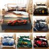 Sports Car Duvet Cover 3D Racing Car Printed Bedding Set Queen King Size with Pillowcases Men Cool 2/3PCS Polyester Quilt Cover