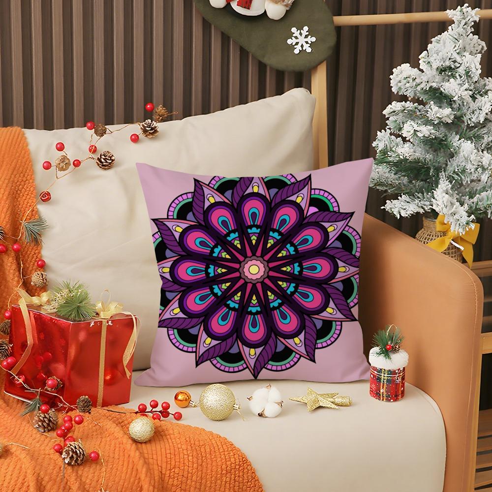 Federa per Cuscino Stile Mandala Impressionista Classico Stampa Federa Copricuscino per Divano Soggiorno Decorazione Camera da Letto