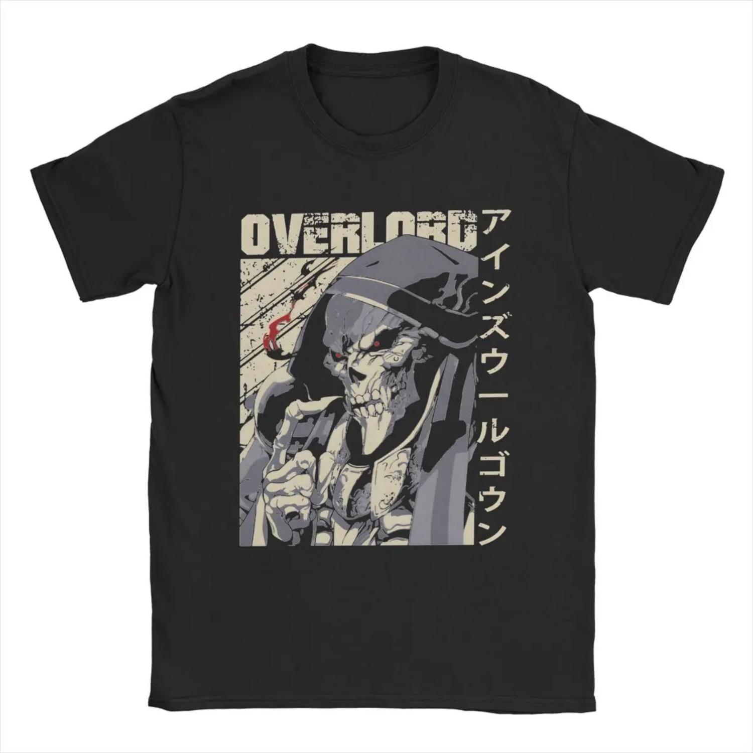 

Men T-Shirts Overlord Ainz Ooal Gown Vintage Pure Cotton Tee Shirt Short Sleeve T Shirts Crewneck Clothes Printed S разноцветный