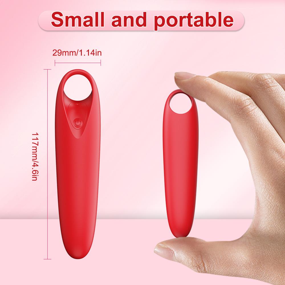 Ring Vibrator Electric Massager 12 Vibration Modes Handheld Stimulation Toy for Women Silicone Material USB Rechargeable