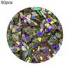 50Pcs/Bag Nail Art Rhinestone 3D Geometric Shaped Glitter Manicure Accessories