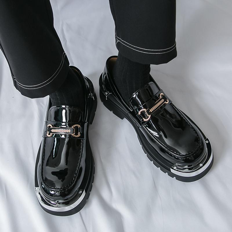 Fashion Classic Fashionable Height-increasing Loafers Casual Comfortable Thick-soled Anti-slip Busines Brand Shoes Gentleman's Shoes Men