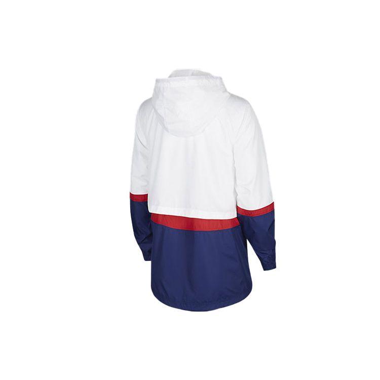 Nike Colorblock Hooded Sports Jacket Women Outerwear White CZ1918-106