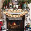Letter Merry Christmas Decorations Paper Fireplace Hanging Ornaments Retro Christmas Banner