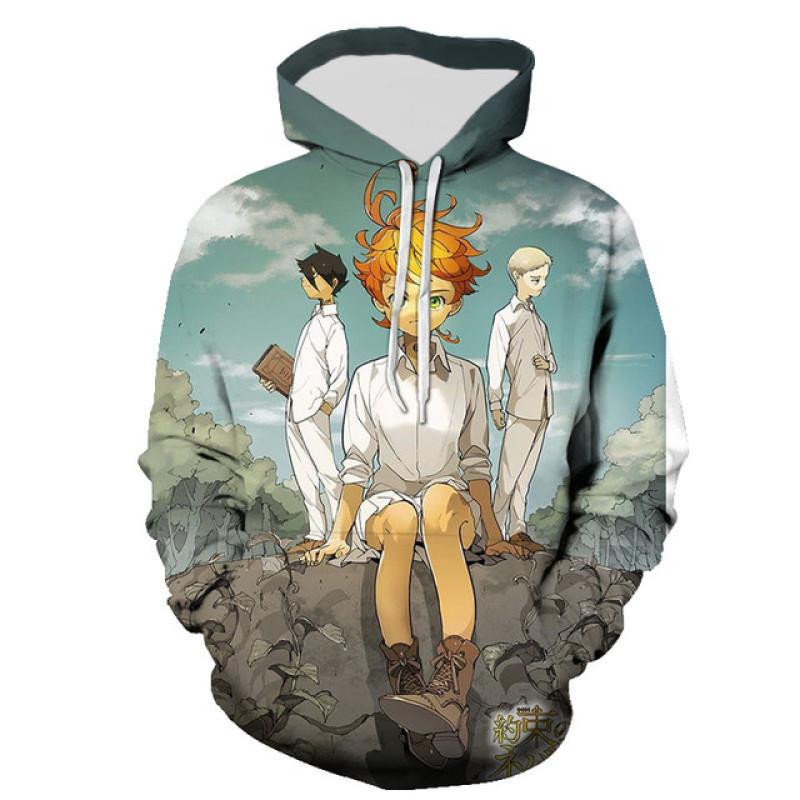 The Promise Neverland Hoodies 3D Printed Men Women Children Sweatshirts Boy Girl Kids Streetwear Pullover Long Sleeve Tops