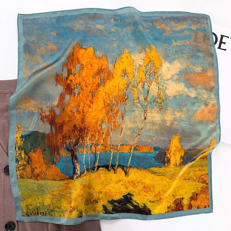 Meier Silk scarf - women s fashionable mulberry silk neck scarf, decorative hair tie 53*53cm