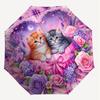 1PC Kittens Flowers Umbrella-8-Rib Reinforced, Automatic Open, Lightweight & Durable, Cute Fashion Accessory for Outdoor-Y0331