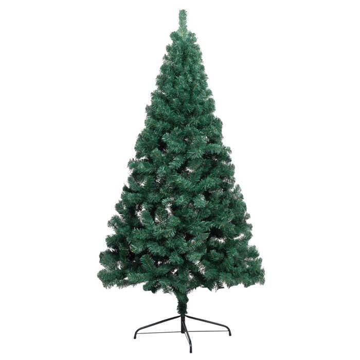 VidaXL Sapin de Noël artificiel moitié avec support Vert 180 cm PVC