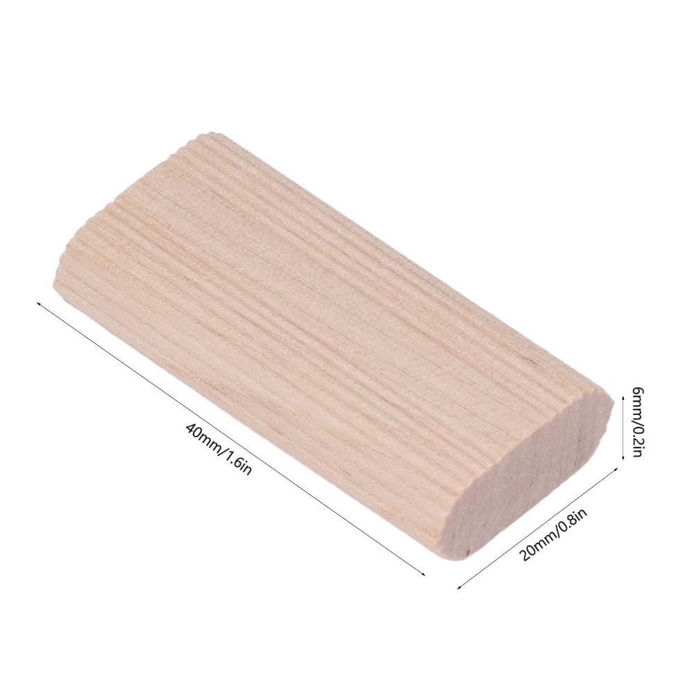 50pcs 6x20x40MM Beech Insertion Dowel Block Beech Wood Woodworking Furniture Splicing  Frame Joinery