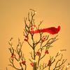 LED Vintage Glowing Tree with Cardinals Battery Operated Twinkle Trees Lamp with Lighted Branches Festive Holiday Party Lighting Halloween Christmas