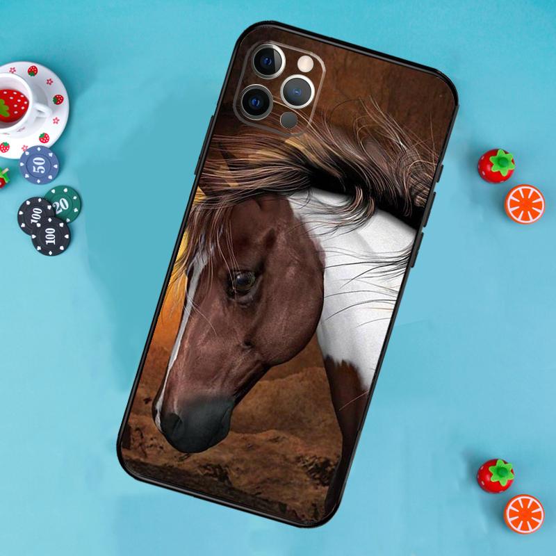 Beautiful Horse Phone Case For iPhone 17 Air 16 15 14 13 11 12 Pro Max 13 12 Mini 15 16 Plus 16e Cover Funda
