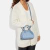 Coach Sydney 20 Classic Monogram Zip Closure Chambray Coated Canvas And Leather Shoulder Bag Women shoulder bag Light-Blue CH140-SVM6A