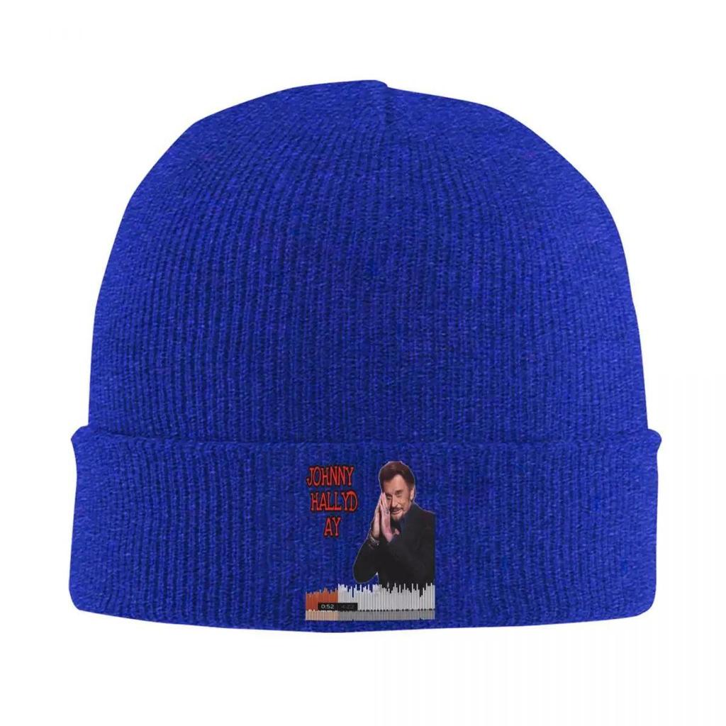 Pop Singer Johnny Hallyday Knitted Hat Beanies Autumn Winter Hats Warm Street Cap for Unisex WoUnisex