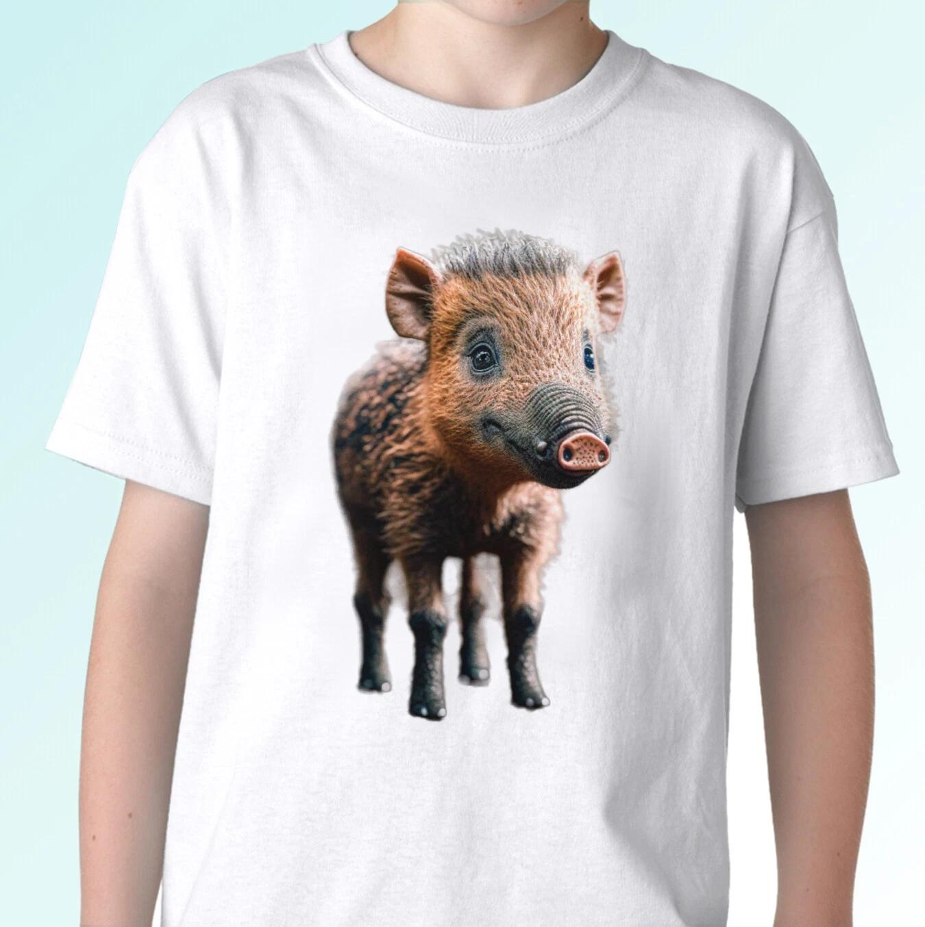 

Boar kids boys T-Shirt hog tee fantasy top wild pig animal gift s s kids baby size 140