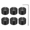 Uxcell Aluminum Potentiometer Universal Volume Tone Control Knob for and Black 6-Piece Knob, 1/4" (6mm) Guitar, Bass, 5/8" Grid,