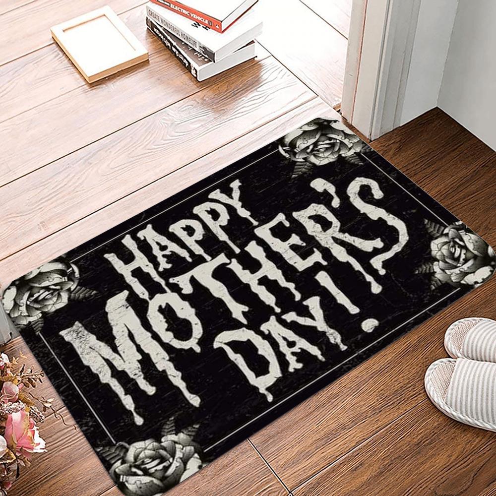 Halloween Dancing Skeletons Door Mat Spooky Skull Non-Slip Welcome Entrance Rugs Kitchen Bedroom Living Room Carpet Decoration