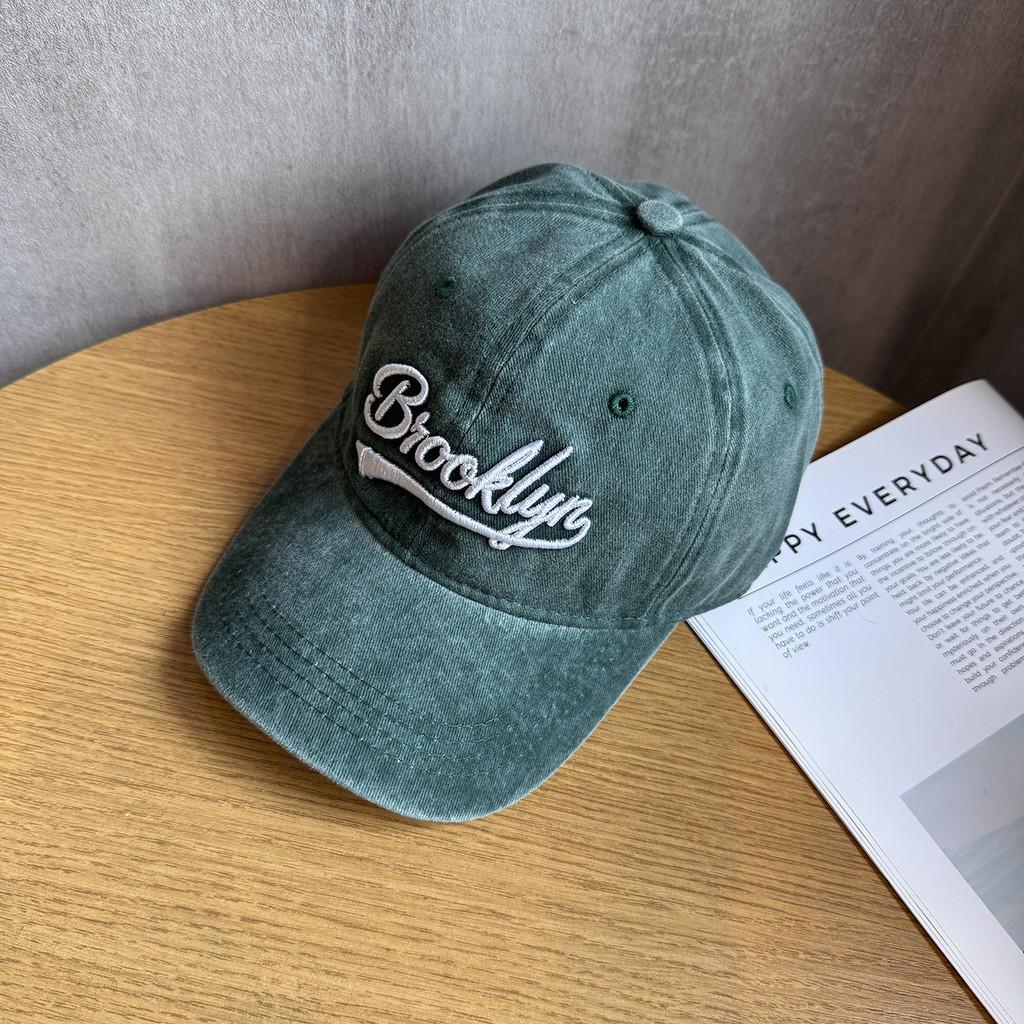

Vintage Baseball Cap With Embroidered Letters For Summer Sun Protection And Casual Style Green