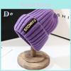 Knitted Winter Hat Women Korean Style Warm Letter For Casual Daily Wear