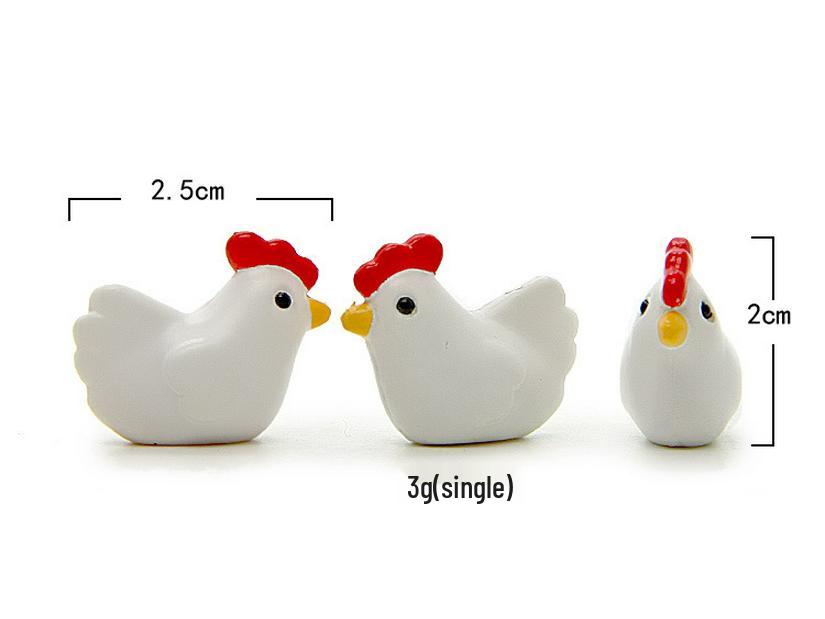 Chick Family Nest: Hen & Egg Figurine for DIY Micro Landscape Gardening
