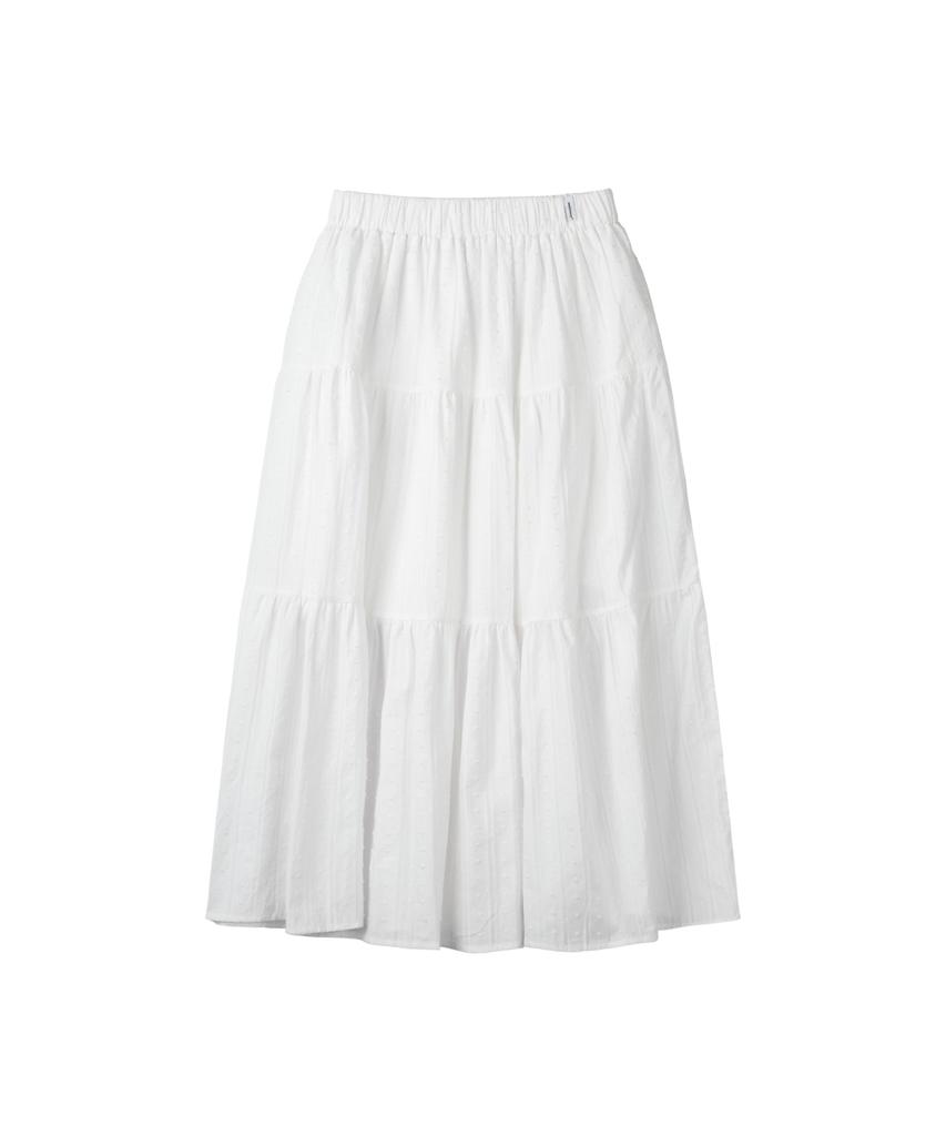 Mellotoli Dot Layered Long Skirt (2 Colors)
