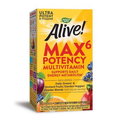 Alive! Max6 Potency Multivitamin, 90 Capsules