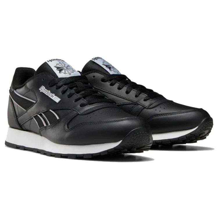 Reebok Seria Klasyczna Skórzana Wygodne Codzienne Amortyzacja Wstrząsów Niskie Buty do Biegania Unisex Sneakers Czarny Biały DV8629