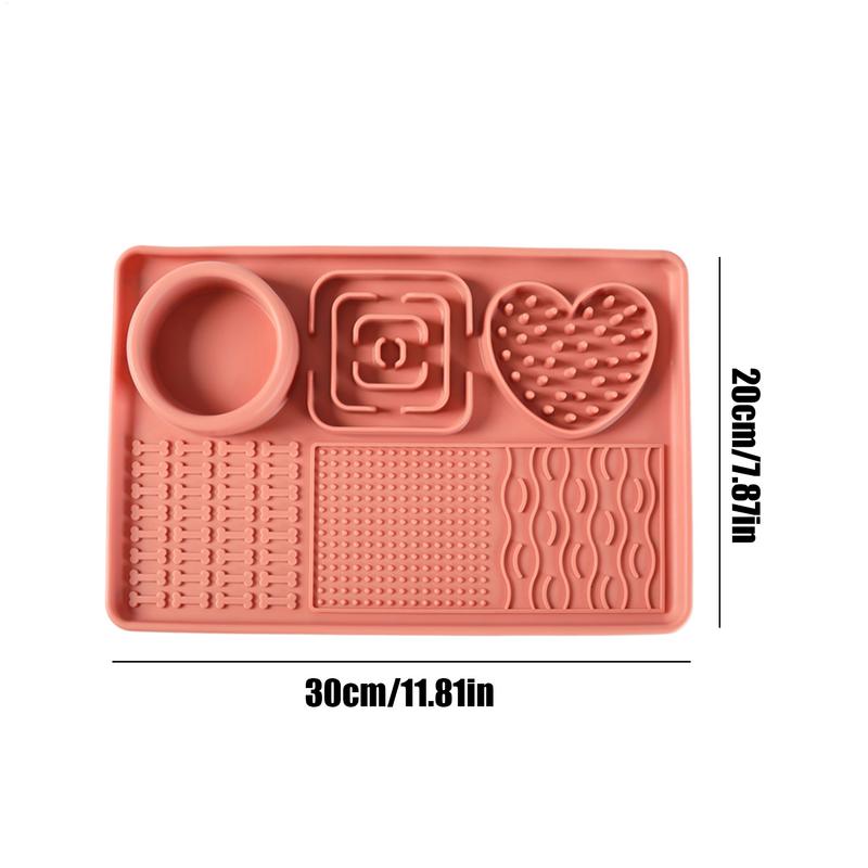 Lick Pads For Dogs Silicone Puppy Licking Mat Non-slip Slow Feeder Bowl Interactive Puzzle Toy For Mental Stimulation Sensory