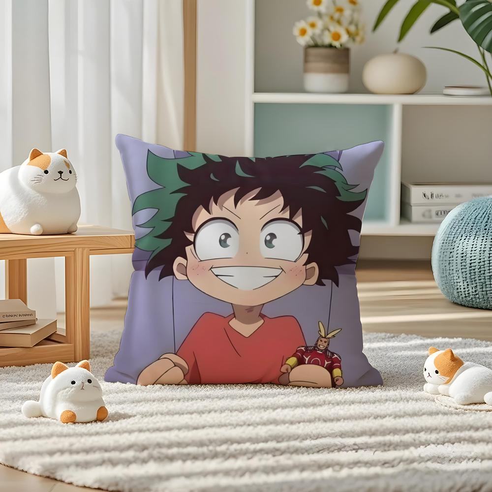 My Hero Academia Izuku Midoriya Pillow Case Silky Elegant Comfort Sofa Bed Invisible Zipper
