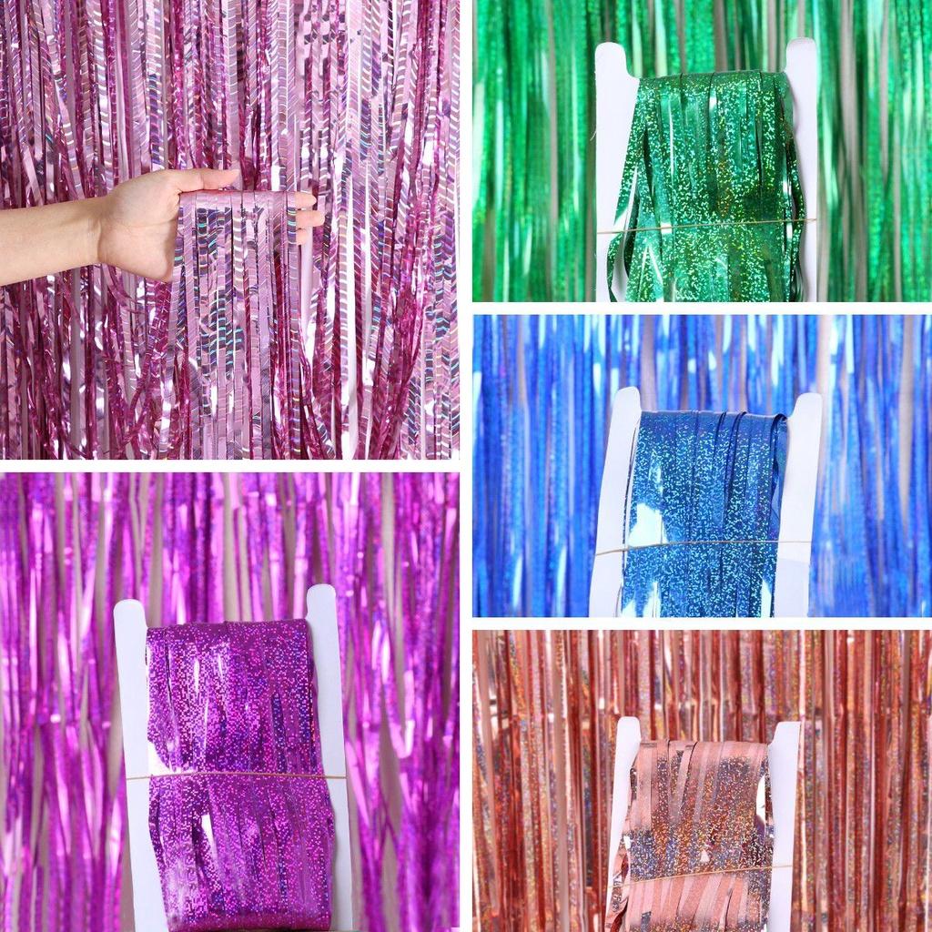 Laser-Regenvorhang Schaffen Sie zu Hause eine romantische Atmosphäre mit Folien-Metalldraht-Hintergrund