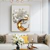 Modern Abstract White Flower Painting On Canvas Nordic Wall Art Posters and Prints Wall Pictures for Living Room Home Decoration
