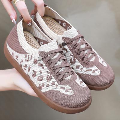 New Summer Casual Women's Shoes Fashion Leopard Print Flat Shoes Breathable Wear-resistant Comfortable Soft Sole Women's Shoes