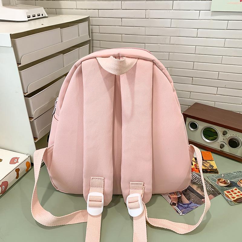 School Bag High Value Cute Cartoon Bear Doll Backpack Color Design Casual Simple
