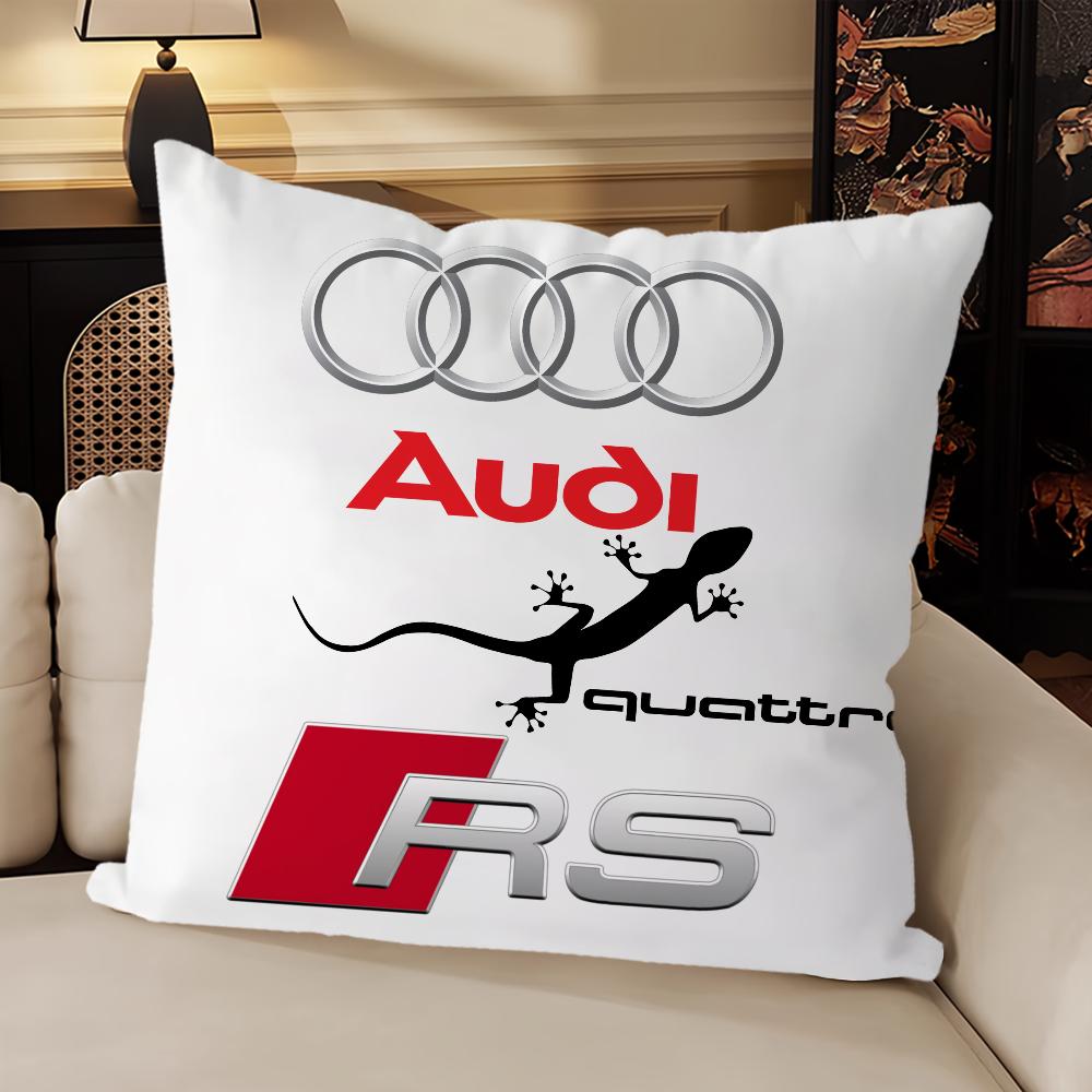Racing Cars Cushion Cover Living Room Headboard Bedroom Office Cushion Cushion Sofa Nap Time Audis-ES Logo Pillow Case