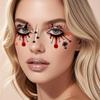 12pcs Waterproof Halloween Face Tattoo Portable Halloween Bat Face Stickers  Enhance Atmosphere