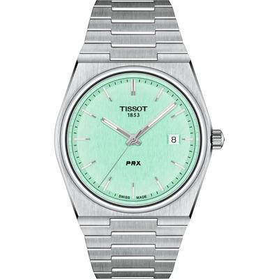 [Tissot] Hodinky TISSOT PRX náramek T1374101109101 pánský světle zelený ciferník
