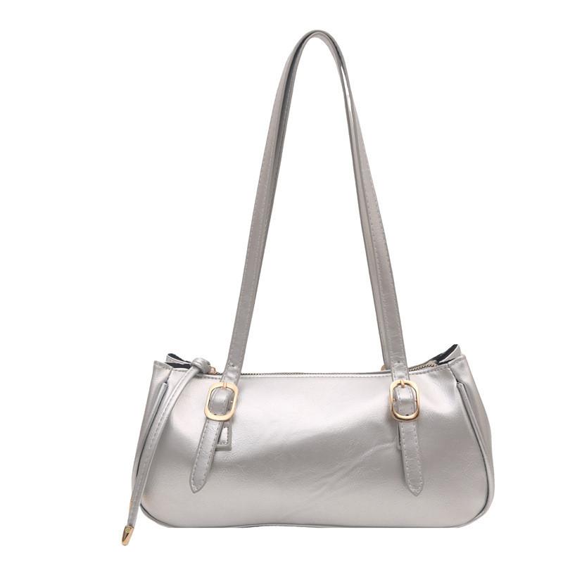 Minimalist Pu Crossbody Bag For Women With Zipper Closure And Dual Shoulder Straps
