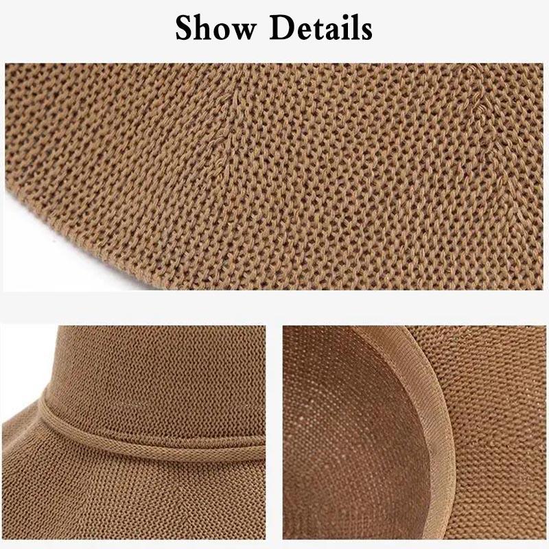 Hut mit großer Krempe für Damen, Sommer, UV-Schutz, Sonnenschutz, Reise-All-Match-Hut